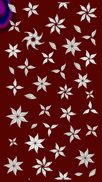 Raster çiçek desenli çiçek deseni, yapraklar, dekoratif elementler, sıçrama, lekeler, el çizimi kontur çizgileri ve Doodle çizim stili, grafik raster çizim çizimi.