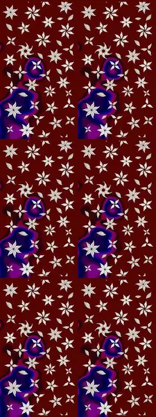 Raster stili kumaş deseni. Çiçekler suluboya çizim deseni.