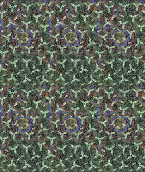 Modern çiçek arkaplanı. Moda baskıları için zarif bir şablon. Halk tarzı. Parlak renkli çiçekleri ve gri yaprakları olan muhteşem bir çiçek deseni..