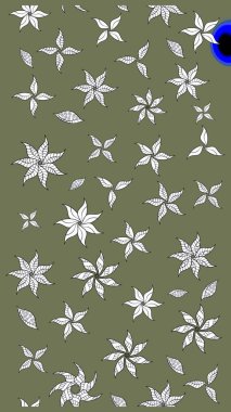 Çizim kalıbı. Raster illüstrasyonu. Ultraviyole kumaş deseni. Organik motif arkaplanı.