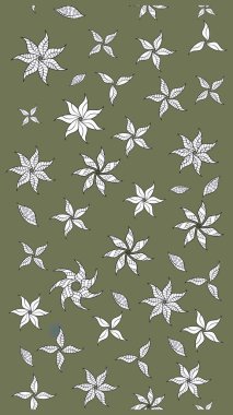 Raster. Sabıka fotoğraflarında, bebek kıyafetlerinde, duvar kâğıtlarında, paket kutularında falan kullanılabilir. Zarif, parlak ve eskiz yeşil çiçek deseni tasarımı.