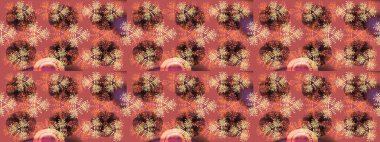 Kar Tanesi Raster illüstrasyonu. Kar Tanesi Simgesi. Pembe, kahverengi ve turuncu renklerde izole edilmiş. Kış kar taneleri.