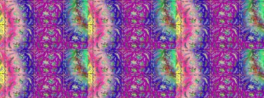 Renkli Yaz Temalı eskiz kalıbı. Düz Çiçek Elementleri Tasarımı. Mor, mor ve mavi renkte çiçekler. Raster illüstrasyonunda çiçek deseni çizimi.