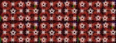 Doku arka planında altın duvar kâğıdı. Damask çizimi tekrarlanıyor. Tarafsız, kahverengi ve kırmızı renklerde altın element. Barok tarzında altın çiçekli süs..