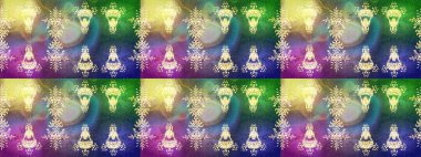 Raster resim. Raster Noel renkli arka plan ile düşen kar tanesi. Kış arka plan. Kar taneleri ile Noel arka plan.