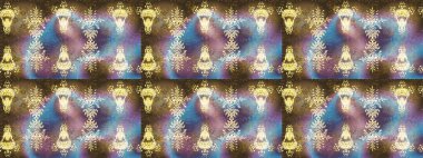 Kış. Renkli arka plan üzerinde izole suluboya kar taneleri. Kış sembolü. Raster illüstrasyon.