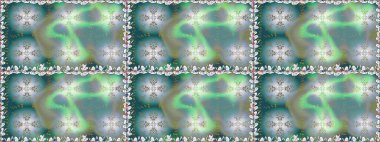 Güzel kumaş deseni. Raster suluboya deseni, narin çiçekler, mavi çiçekler, tebrik kartı şablonu..