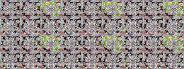 Beautiful fabric pattern. Raster illustration. Cute seamless floral print with spring flowers.