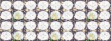 Kar Tanesi Mozaik ikonu. Tarafsız, gri ve bej renkli kar tanesi işareti. Düz dizayn. Sembol kışı, donmuş, Noel, yeni yıl tatili. Grafiksel element dekorasyonu. Raster illüstrasyonu.