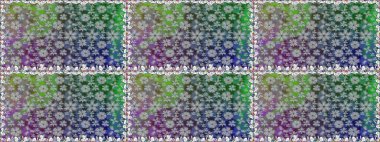 Raster illüstrasyonunda kusursuz çiçek deseni. Gri renkli çiçekler.