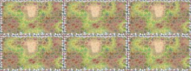 Çizim, karalama, karalama. Sonsuz. Kelebekli kusursuz soyut çiçek arkaplanı. Moda Kumaşı Tasarımı. Raster..