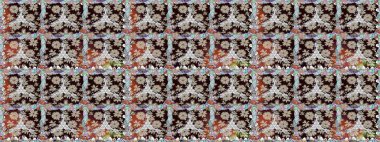 Exquisite pattern of watercolor sketches of the flower. Toned. Trendy print. Watercolor seamless pattern bouquet of flowers. Beautiful pattern for decoration and design.