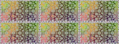 Şatafatlı bahar bahçesi dokusu. Gri renklerde çiçeksiz. Çiçek deseni. Raster illüstrasyonu. Gri renkli çiçekler.