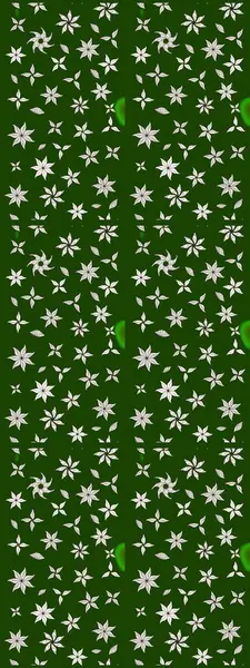 Suluboya çiçekli çiçek deseni. Raster illüstrasyonu. Yeşil renkte güzel tekstil.