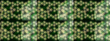 El çizimi, dövme stili karalama, kumaş tasarımı ve Raster illüstrasyonunda kartlar. Çevre yeşili, mavi ve siyah mandala şekilli kar taneleri sanat terapisi tarzı zen çizim için.