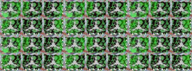 Soyut etnik raster kusursuz desen. Kabile sanatı boho baskısı, klasik çiçek arkaplanı. Arkaplan dokusu, duvar kağıdı, yeşil renkli çiçek teması.