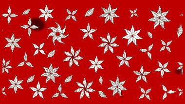 Çiçekli karalama şeklinde Raster çiçek deseni. Yumuşak, bahar çiçekli arka plan. Kırmızı renkte çiçekler.