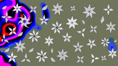 Eskiz modeli etnik tasarım. Çiçekleri, deniz kabukları, mandalaları ve suluboya efektleriyle donanma geçmişi. Yatak çarşafları, ceket, paket tasarımı, kumaş ve moda kavramları için tekstil baskısı.