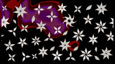 Raster illüstrasyonundaki çiçek desenli çizim. Güzel kumaş deseni. Renkli Bahar Teması eskiz kalıbı. Düz Çiçek Elementleri Tasarımı.