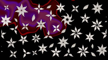 Nakış desenli çiçek deseni. Renkli grunge, soyut arkaplanı kolosiyah çiçeklerle süslüyor. İzler, kumaş, duvar kağıtları, tekstil için raster dokusu.