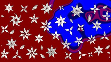 Küçük çiçekteki sevimli çiçek deseni. Kırmızı renkte çiçekler.