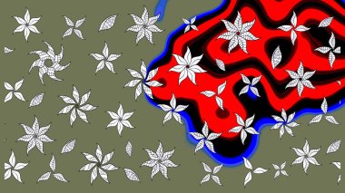 Klasik çiçek desenli. Paketleme, tekstil, duvar kâğıdı için çiçek eskizi. Yumuşak fayans. Raster 'ın taze dokusu. Yumuşak pamuk tasarımı.