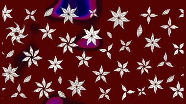 Soyut etnik raster çizim kalıbı. Kabile sanatı boho baskısı, klasik çiçek arkaplanı. Arkaplan dokusu, duvar kağıdı, kırmızı renkli çiçek teması.