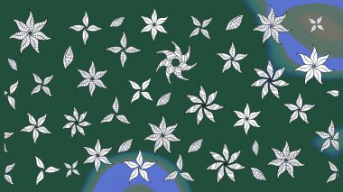 Çiçekli bahar çiçekleri. Küçük çiçekte güzel bir desen. Küçük renkli çiçekler. Moda baskıları için zarif bir şablon. Motley illüstrasyonu. Çizim.