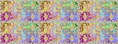 Altın elementlerle nötr renklerde altın desen. Raster oryantal süs. Barok tarzında kusursuz bir doğulu süsü. Geleneksel klasik altın desen.