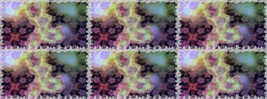 Tarafsız renklerde parlak çiçekli halı ile kusursuz desen.