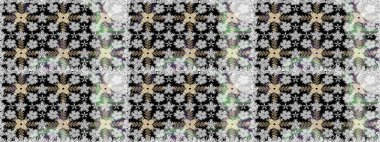 Parlak renkli çiçekleri ve gri renkli yaprakları olan kusursuz çiçek desenleri. Moda baskıları için zarif bir şablon. Modern çiçek arkaplanı. Halk stili.