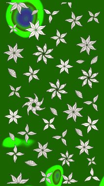 Çiçekler suluboya eskiz deseni. Raster Stili kumaş deseni.