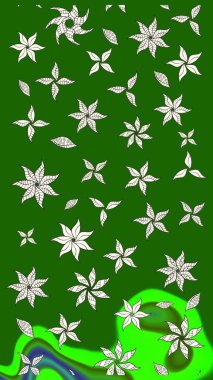 Çiçek arkaplanlı soyut zarafet eskiz deseni. Raster Güzel kumaş deseni.