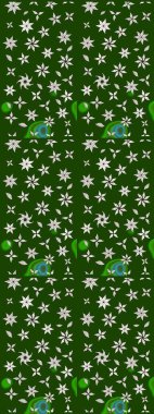 Parmak izi, kumaş, duvar kâğıdı, tekstil için raster dokusu. Renkli grunge soyut arkaplanı koloyeşil çiçeklerle süslüyor. Nakış desenli çiçek deseni..