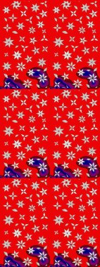 Raster Hip kumaş deseni. Eskiz Vintage Çiçek Deseni.