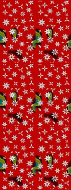 Çiçekli çiçek deseni, suluboya. Kırmızı renkte çiçekler. Renkli Bahar Teması eskiz kalıbı. Düz Çiçek Elementleri Tasarımı. Raster illüstrasyonu.