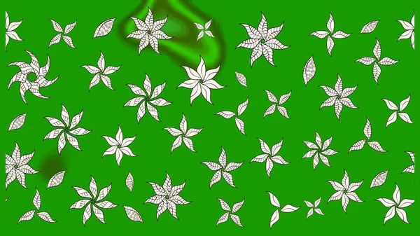 Raster suluboya çiçek deseni, narin çiçekler, yeşil çiçekler, tebrik kartı şablonu. Güzel kumaş deseni.