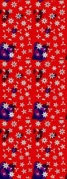 Raster düz çiçek çizim deseni. Hediye ambalaj kağıdı, tebrik kartları, posterler ve pankart tasarımı. Kırmızı renkte çiçekler.