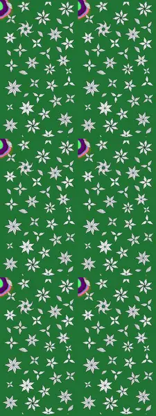 Klasik çiçek tasarımı elementleri. Yeşil kıvırcık çiçekler yeşil renkte şekillenir. Raster illüstrasyonu.