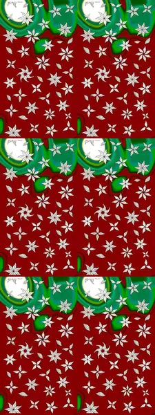 Raster illüstrasyonundaki çiçek desenli çizim. Kırmızı renkte çiçekler.