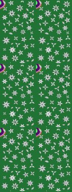 Klasik çiçek tasarımı elementleri. Yeşil kıvırcık çiçekler yeşil renkte şekillenir. Raster illüstrasyonu.