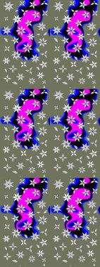 Gömlek, arka plan modelini çiz. Tropik çiçekler. Yeşil renkte çiçekler.