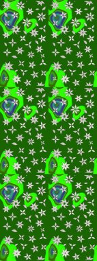 Çiçekler suluboya eskiz deseni. Raster Stili kumaş deseni.