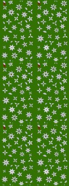 Sevimli çiçek raster deseni. Yeşil renkli çiçekler. Renkli Bahar Teması eskiz kalıbı. Düz Çiçek Elementleri Tasarımı.