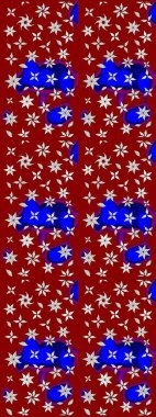 Çiçekli eskiz çizimi. Kırmızı renkte çiçekler. Renkli Yaz Temalı eskiz kalıbı. Düz Çiçek Elementleri Tasarımı.