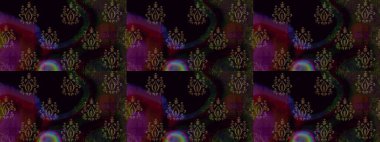 Raster illüstrasyonundaki çiçek desenli çizim. Siyah renkte çiçekler.