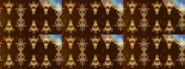 Düz kar karalama ikonları, kar taneleri kahverengi, nötr ve bej renkler noel afişi için, kartlar. Güzel soyut kar taneleri raster tasarımı. Yeni yıl kar tanesi.