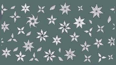 Tarafsız renklerde çiçekler. Kumaş desenli papatya çiçekleri ayrıntıları.