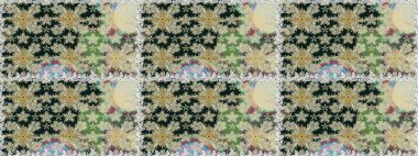 Tarafsız renklerde. Raster illüstrasyonu. 3D çiçekler, pürüzsüz.