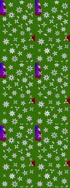 Raster Illustrasyon 'daki Çiçek Deseni' nin son moda çizimi. Güzel kumaş deseni. Renkli Yaz Temalı eskiz kalıbı. Düz Çiçek Elementleri Tasarımı.